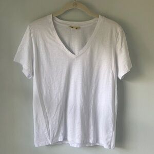 Madewell White V-Neck T-Shirt | Size M | EUC